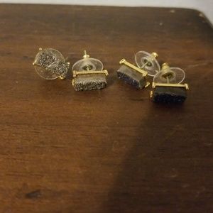 Baublebar blue and gray Druzy studs